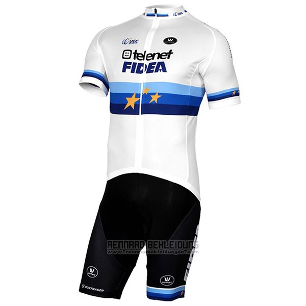 2017 Fahrradbekleidung Telenet Fidea Lions Champion Europa Trikot Kurzarm und Tragerhose - zum Schließen ins Bild klicken